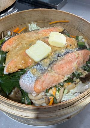 鮭ときのこの味噌バターせいろ蒸し-レシピのメイン写真
