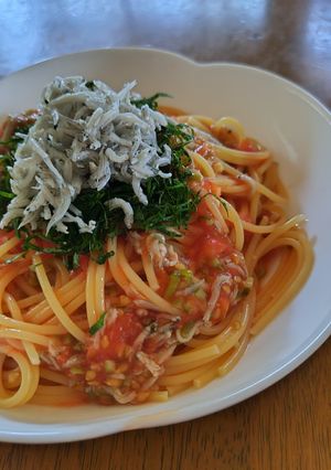 しらすとミニトマトのノンオイルパスタ-レシピのメイン写真