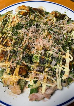ブロッコリーの葉のお好み焼き-レシピのメイン写真