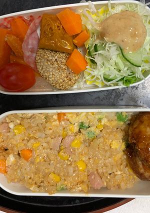 全てレンジ冷めても美味しい餃子炒飯弁当-レシピのメイン写真