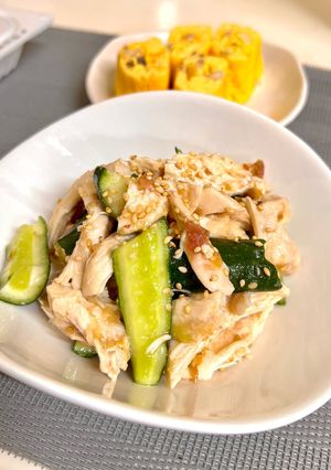 夏に合う!鶏胸肉と胡瓜のさっぱり梅和え-レシピのメイン写真