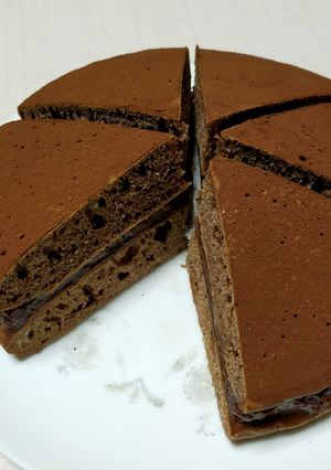 HMで簡単チョコあんこサンドココアケーキ-レシピのメイン写真