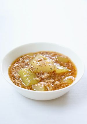 しっかり味でご飯も進む【夕顔の豚そぼろ煮】-レシピのメイン写真