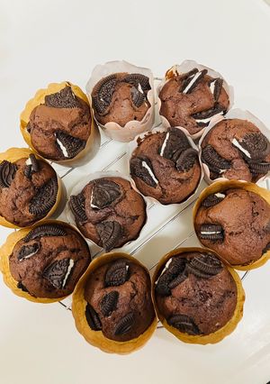 チョコマフィン　オレオのせ-レシピのメイン写真