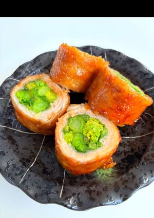 ＊菜の花豚バラ巻き＊-レシピのメイン写真