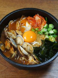 韓国風あさりラーメン-レシピのメイン写真
