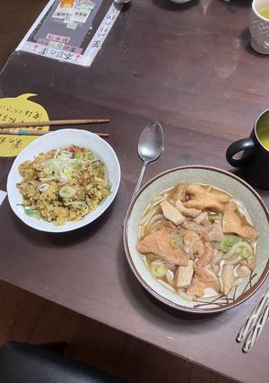 お肉入り、きつねうどん風-レシピのメイン写真