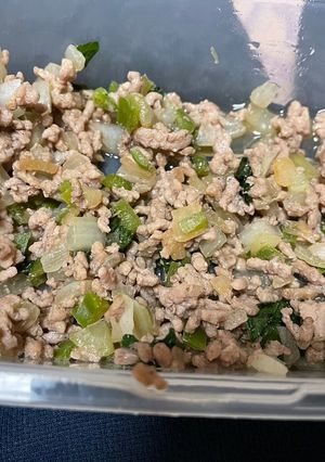 ご飯がすすむ！ひき肉と大葉の炒め物-レシピのメイン写真