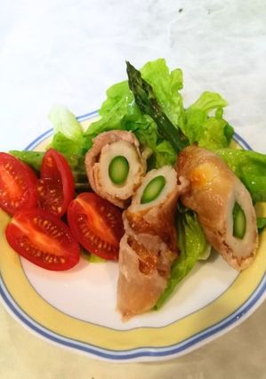 アスパラガスとちくわの肉巻き-レシピのメイン写真