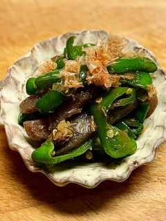 こんにゃくピーマン金平オカカ-レシピのメイン写真