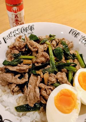 簡単時短！豚こまとニラのルーローハン★お弁当にも-レシピのメイン写真