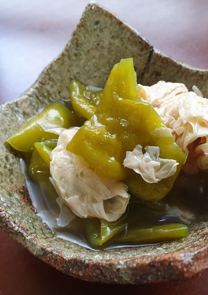 万願寺唐辛子と湯葉の炊いたん(甘煮)-レシピのメイン写真