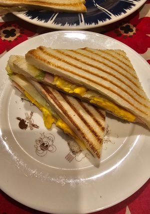 ハムとチーズの卵のホットサンド-レシピのメイン写真