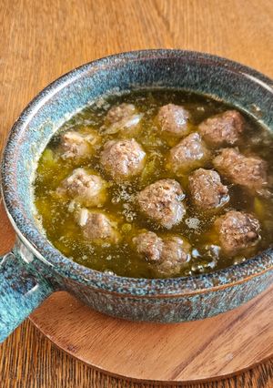 カレー味の牛肉団子でアヒージョ-レシピのメイン写真