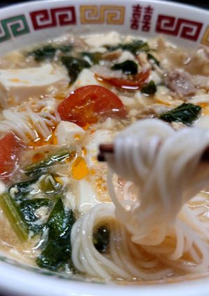 そーめんで作る💫簡単酸辣湯麺風-レシピのメイン写真