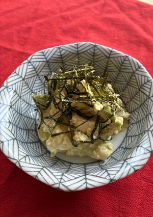 「減らソルト」アボカド豆腐わさびマヨあえ-レシピのメイン写真