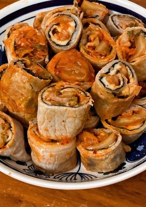 韓国っぽ肉巻きロール-レシピのメイン写真