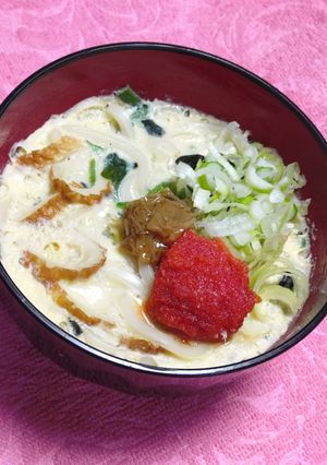 私のズボラ小田巻蒸し(うどん入り茶碗蒸し)レンジ-レシピのメイン写真