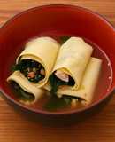簡単朝ごはん！豆腐皮で食べるお茶漬け