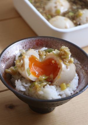 ご飯進む！！葱まみれの味玉-レシピのメイン写真