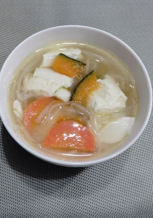 かぼちゃと豆腐の中華スープ-レシピのメイン写真