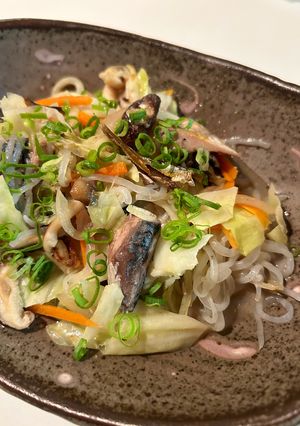 簡単ヘルシーサバ缶で油そうめん-レシピのメイン写真