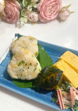 お子様おにぎり⑩チーズ入りたぬきおにぎり-レシピのメイン写真