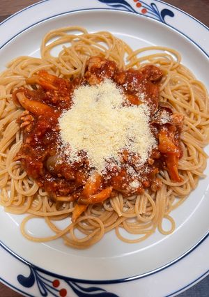 カカのミートソースパスタ-レシピのメイン写真