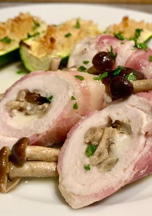 鶏胸肉のベーコン・チーズ・しめじロール-レシピのメイン写真