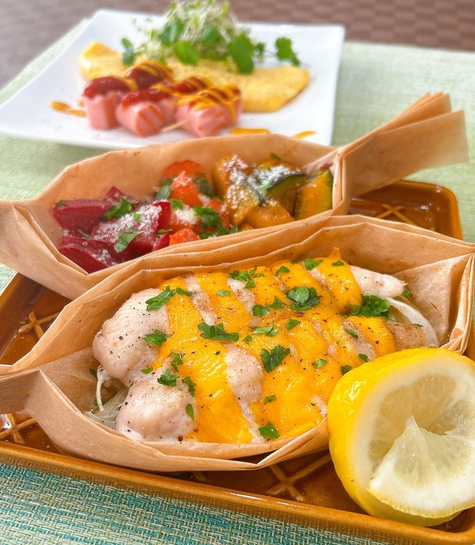 ささみのチーズ挟み&根菜のペーパー焼き-レシピのメイン写真