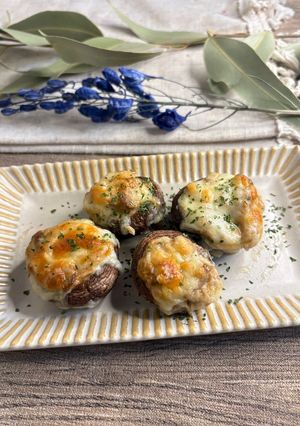 トースターでツナと椎茸のチーズ焼き-レシピのメイン写真