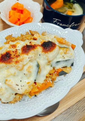 かぼちゃとミンチの味噌マヨドリア-レシピのメイン写真