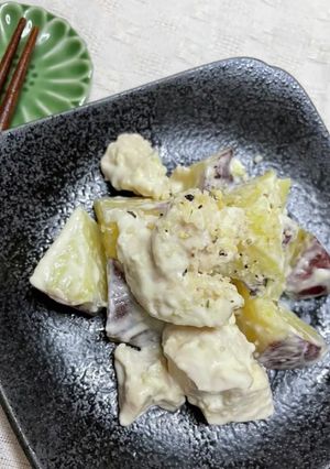 【腸活】さつまいもとチキンのサラダ-レシピのメイン写真