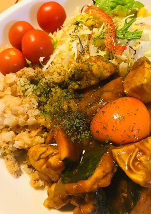 レトルトカレー●玉子チキンカボチャカレー-レシピのメイン写真
