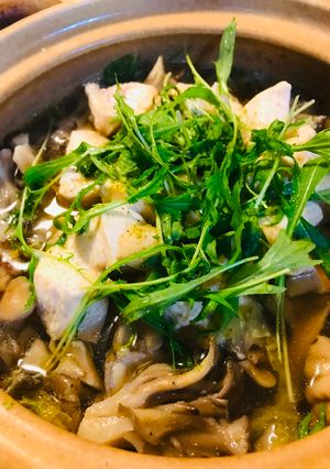 鍋の素●鶏肉＆ミニ豆腐の鶏きのこ鍋-レシピのメイン写真