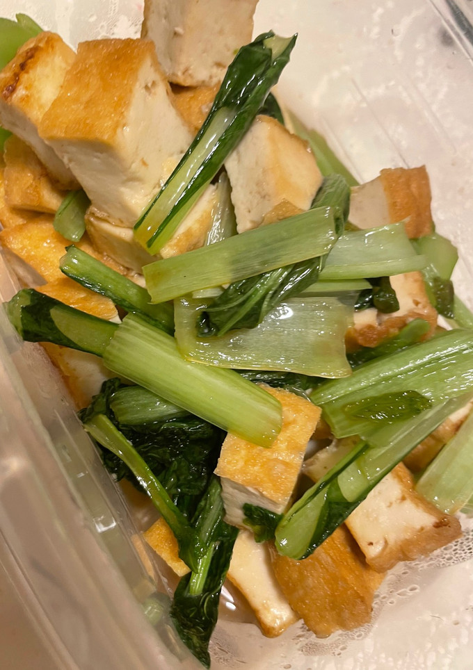 厚揚げと小松菜の中華炒め-レシピのメイン写真