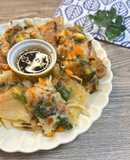 豆もやしで作る野菜たっぷりちぢみ