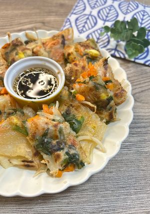 豆もやしで作る野菜たっぷりちぢみ-レシピのメイン写真