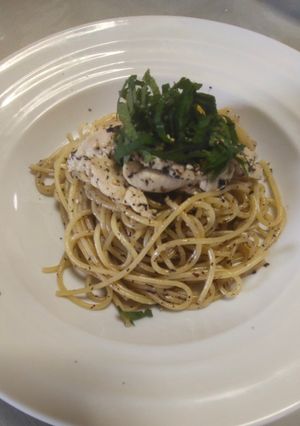 ささみとゆかりバターのスパゲッティ-レシピのメイン写真