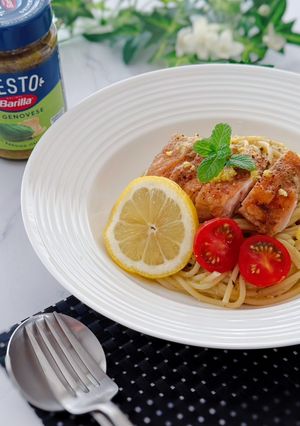 チキンとレモンの冷製ジェノベーゼパスタ🍋-レシピのメイン写真