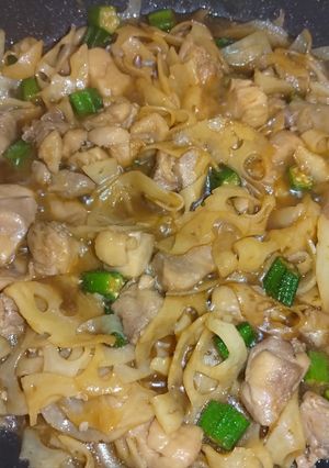 蓮根と鶏肉とオクラの照り煮-レシピのメイン写真
