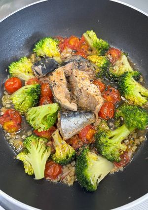サバの缶詰でアクアパッツァ-レシピのメイン写真