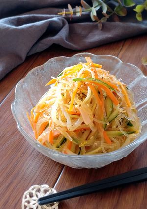 レンジで簡単☆給食風バンサンスー。-レシピのメイン写真
