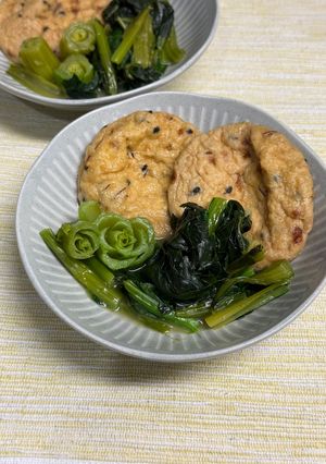 小松菜とがんものさっと煮-レシピのメイン写真