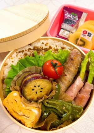 曲げわっぱ弁当♡中１女子＊秋-レシピのメイン写真