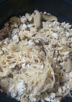 切り干し大根ひき肉椎茸しらたきの煮物-レシピのメイン写真