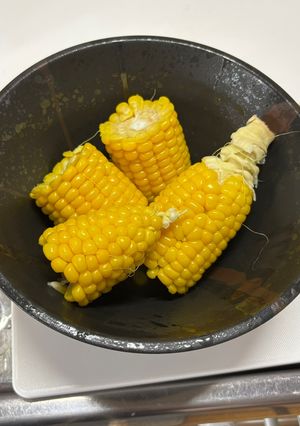 簡単！レンチン仕上げのとうもろこし-レシピのメイン写真