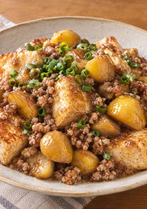とろっと🤤豆腐の栗入り甘辛そぼろがけ-レシピのメイン写真