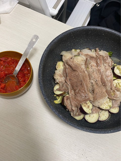 ピリからトマトソースの蒸し豚野菜-レシピのメイン写真