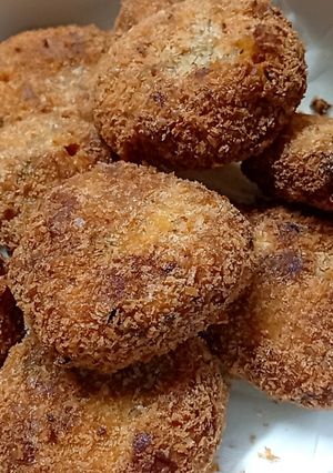 業スー鶏そぼろ入りカボチャコロッケ-レシピのメイン写真